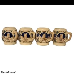 4 W. Germany Handpainted Mugs